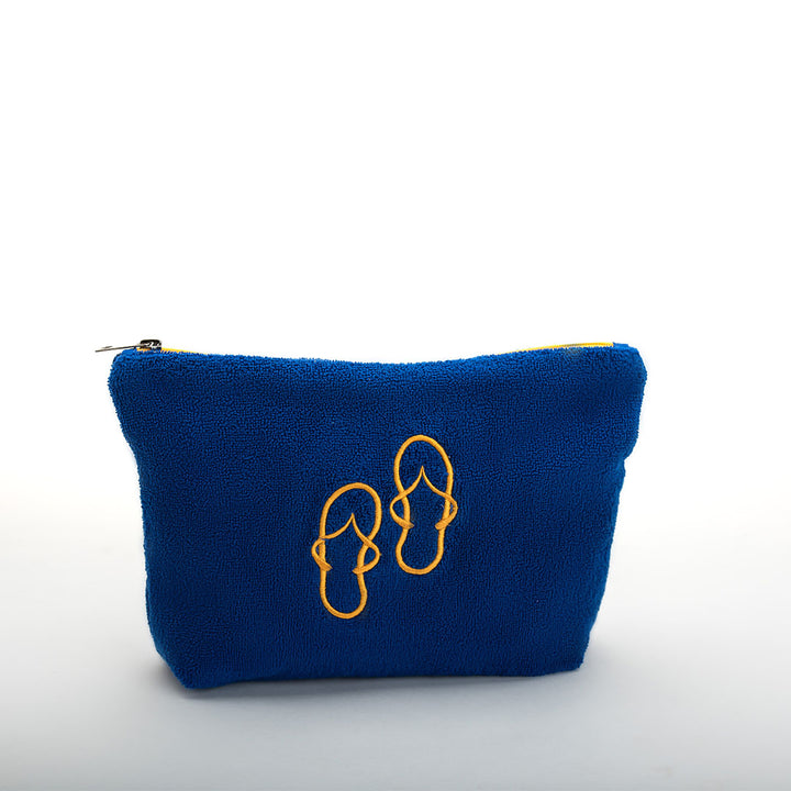 Cala Towel Pouch - 100% Egyptian Cotton / Flip Flop Design Embroidery