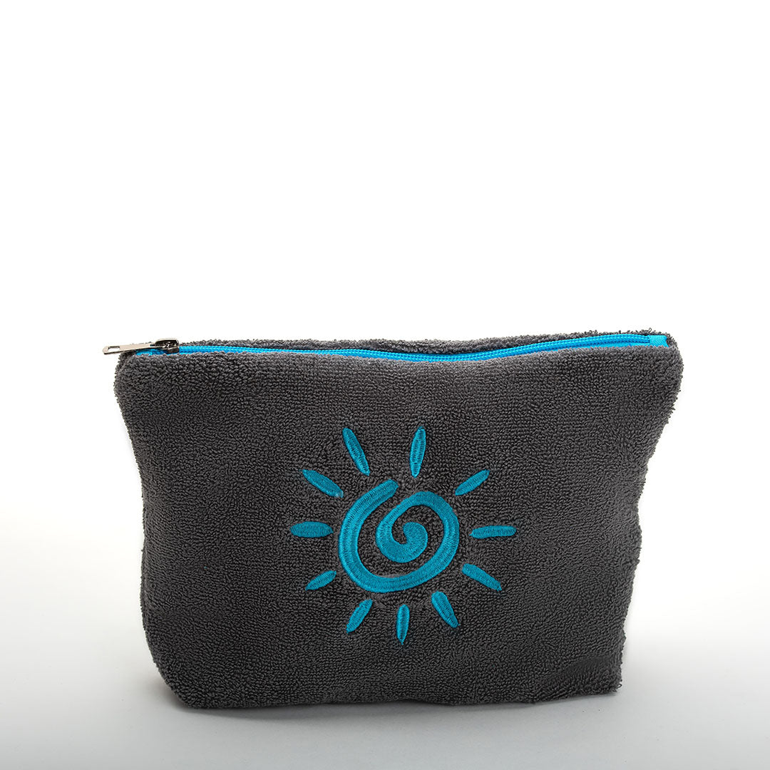 Cala Towel Pouch - 100% Egyptian Cotton / Sun Design Embroidery