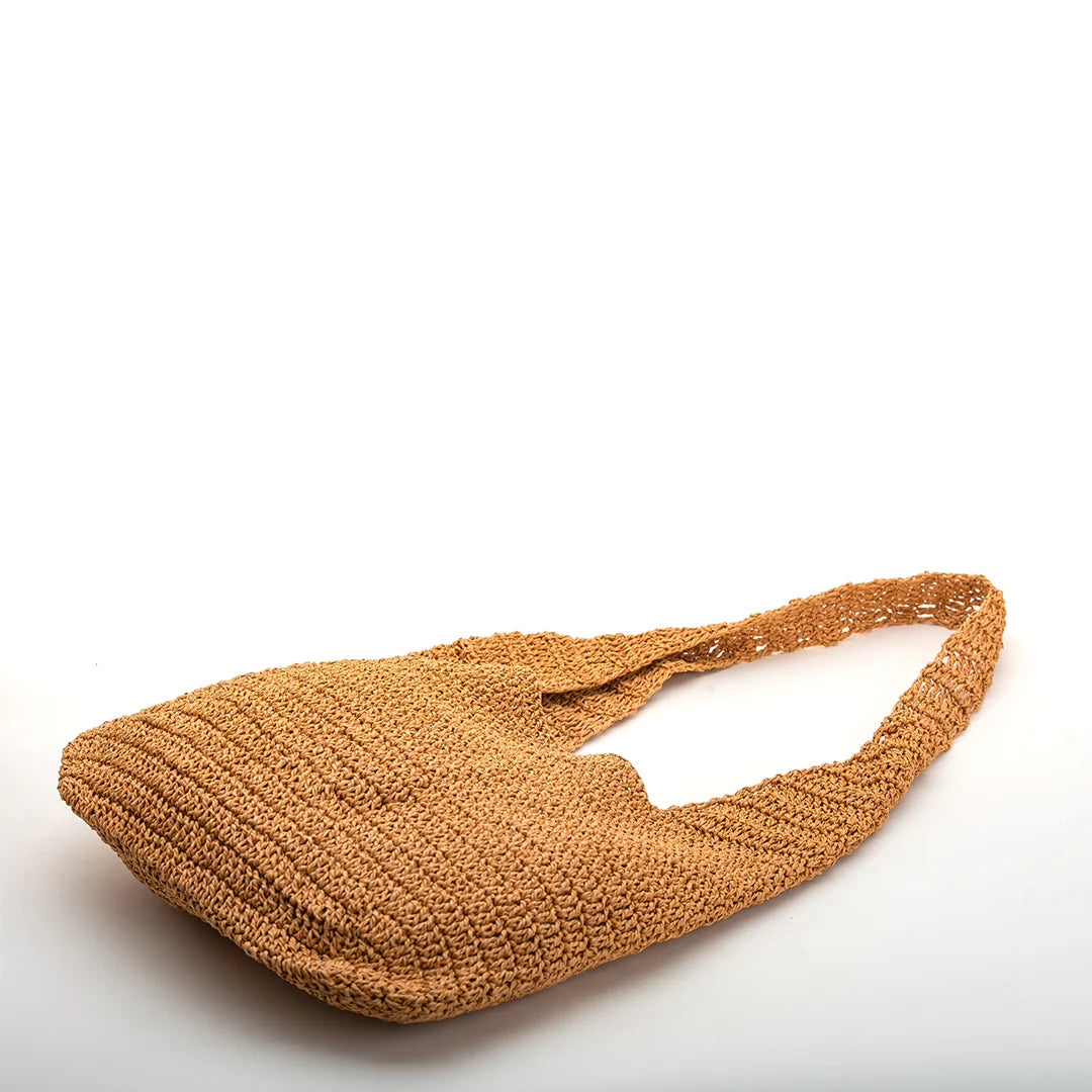 Ella Handmade Bag / Eco-friendly mustard coloured raffia threads