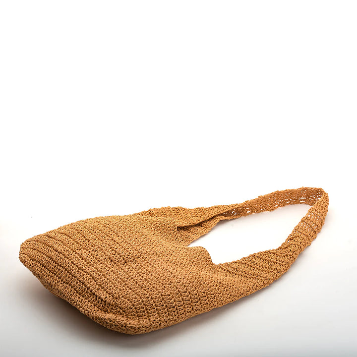 Ella Handmade Bag / Eco-friendly mustard coloured raffia threads