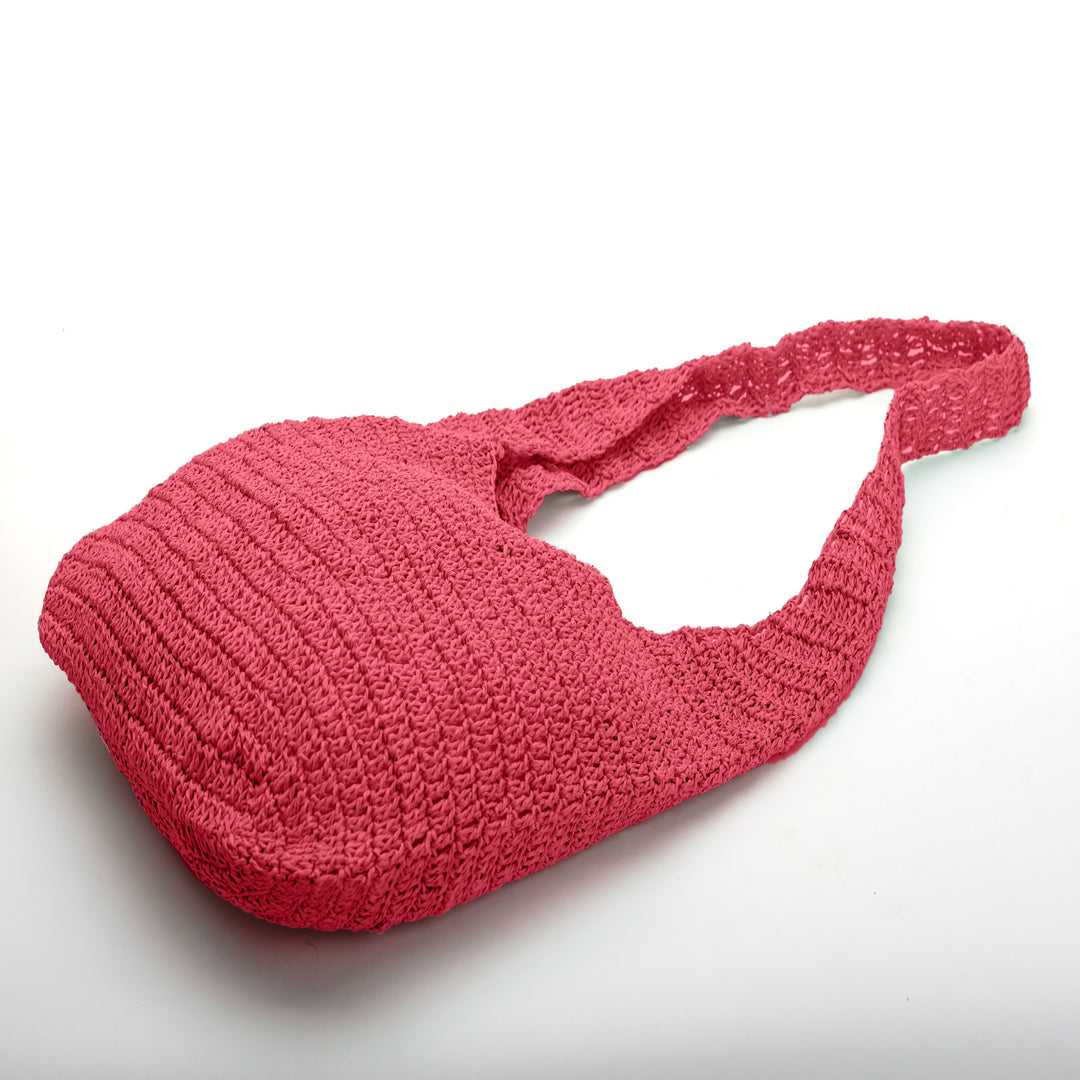 Ella Handmade Bag Eco-friendly red coloured raffia threads