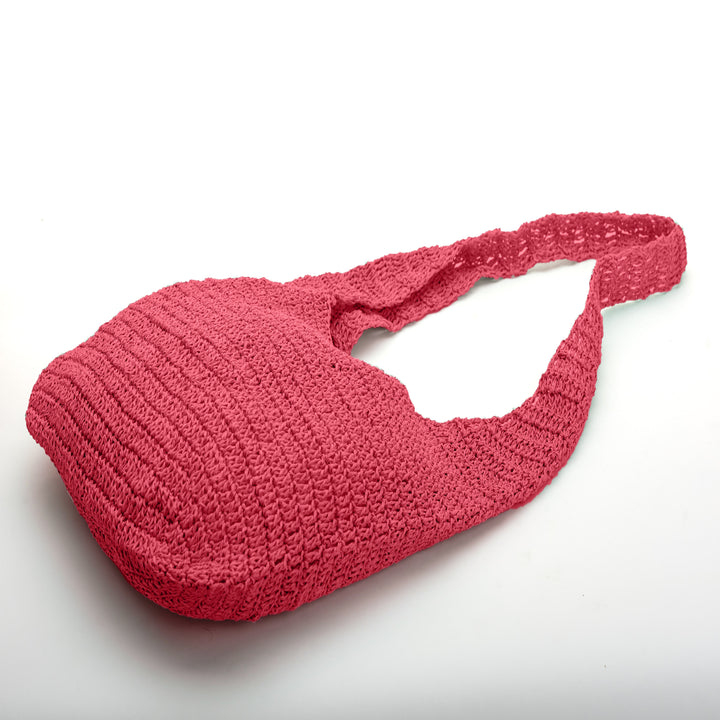 Ella Handmade Bag Eco-friendly red coloured raffia threads