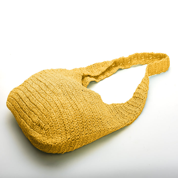 Ella Handmade Bag Eco-friendly yellow coloured raffia threads