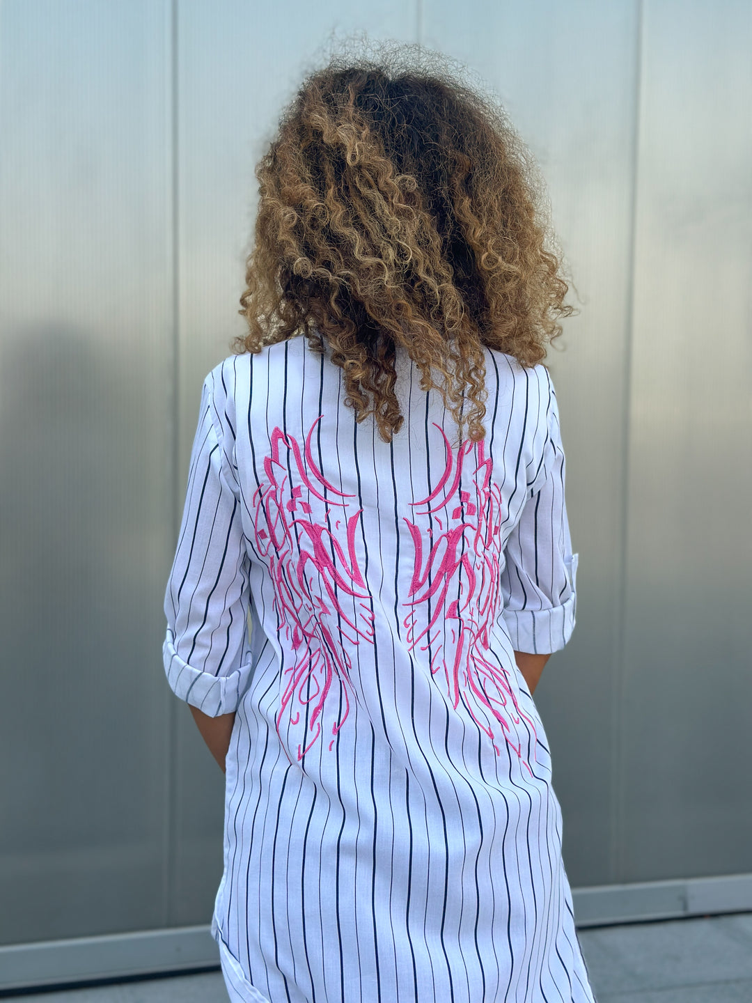 Karma Limited Edition Stripped Cotton Shirt Dress