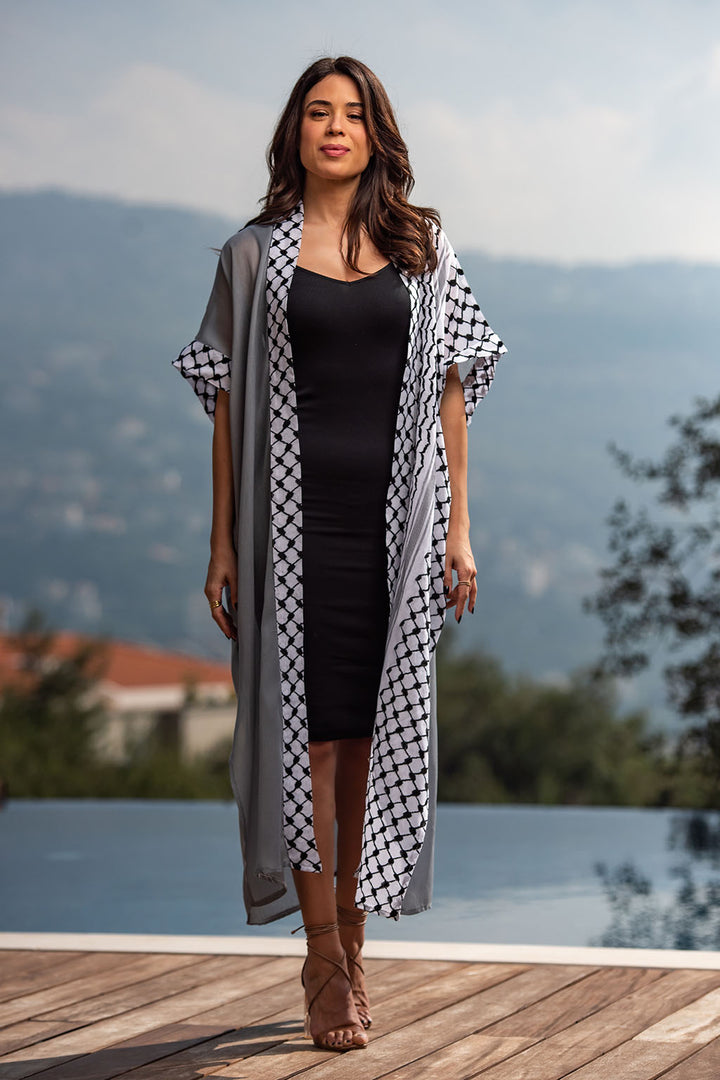 Stylish Grey Kaftan