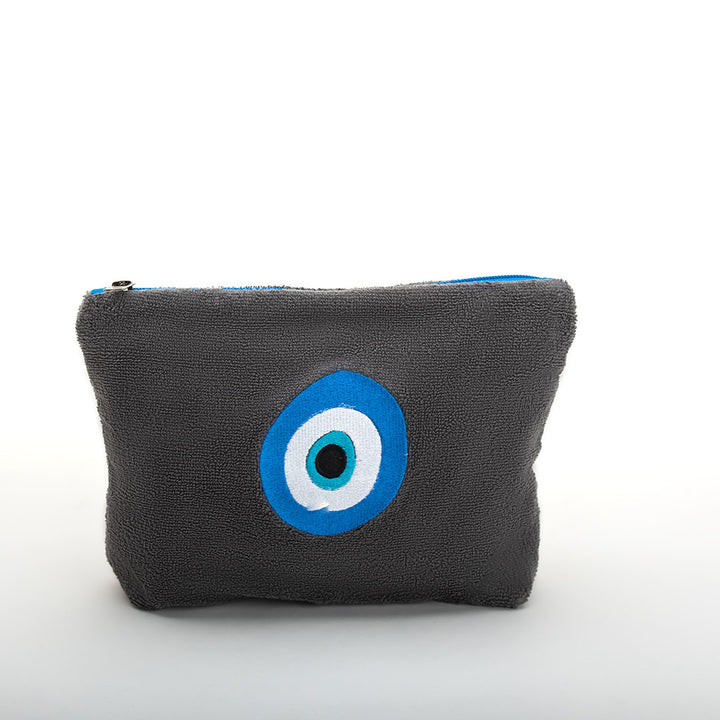 Cala Towel Pouch - 100% Egyptian Cotton /  Greek Eye Design Embroidery