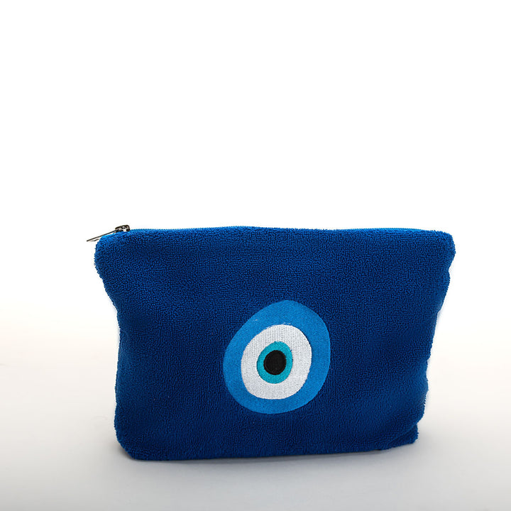 Cala Towel Pouch - 100% Egyptian Cotton /  Greek Eye Design Embroidery