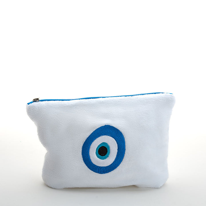 Cala Towel Pouch - 100% Egyptian Cotton /  Greek Eye Design Embroidery