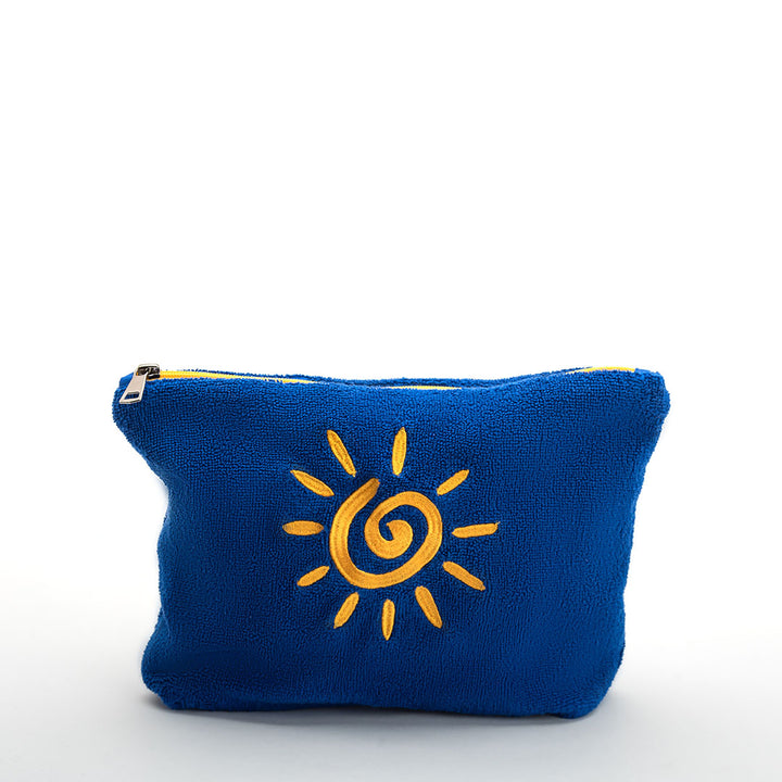 Cala Towel Pouch - 100% Egyptian Cotton / Sun Design Embroidery