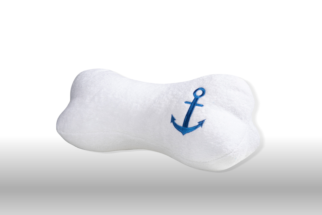 Como Beach Pillow - 100% Egyptian Cotton / Embroidered with the anchor design